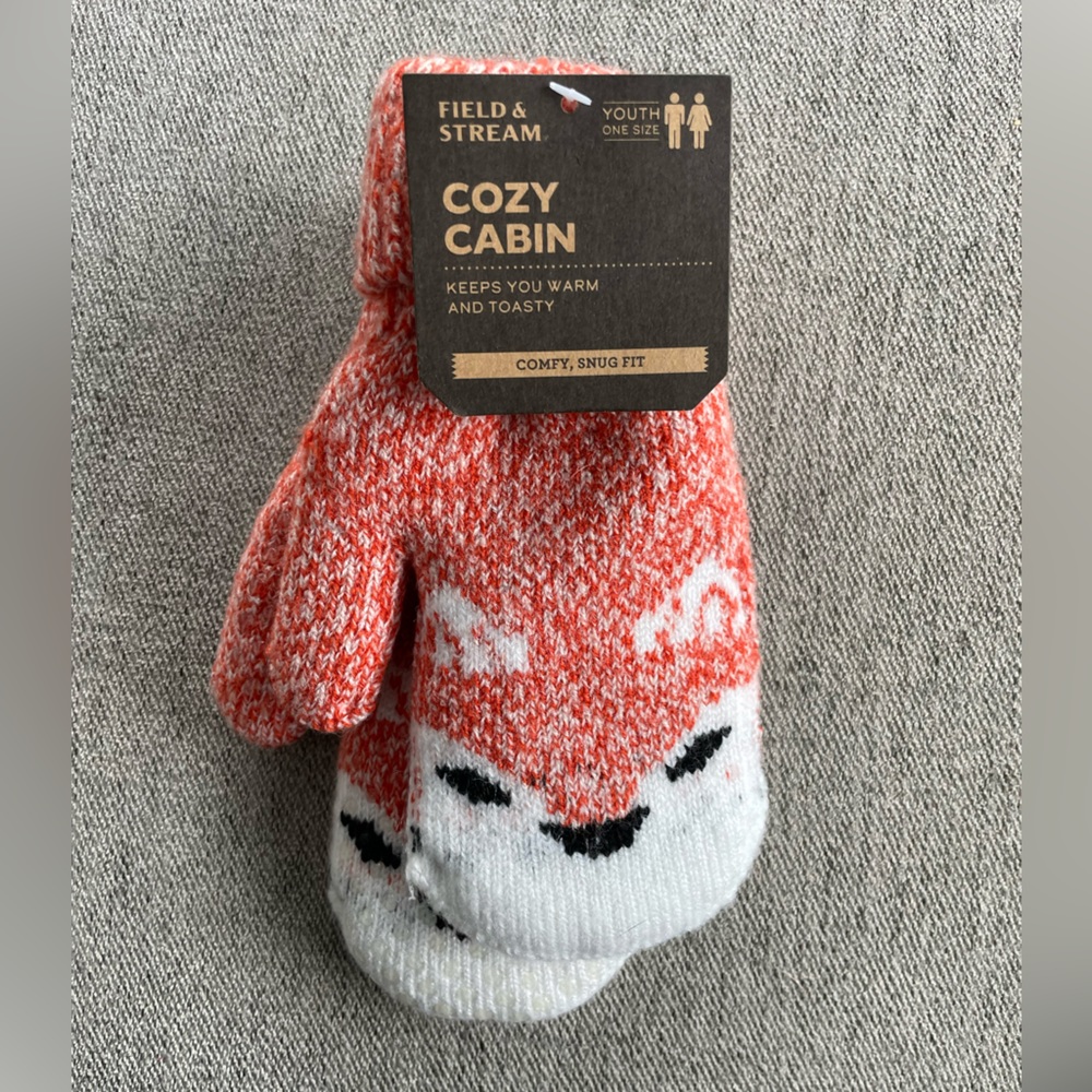 CUTE 🦊 Field & Stream Fox Mittens 🦊 Youth OS